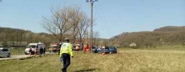 FOTO| Accident grav la Telega provocat de un șofer beat și fără permis. A Fost locitată intervenția elicopterului SMURD