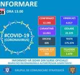 Bilanț CORONAVIRUS în România: 262 de cazuri noi în ultimele 24 de ore. Situația pe județe