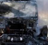 Cisternă în flăcări pe DN1, la Sinaia! Transporta 30 de tone motorină și benzină