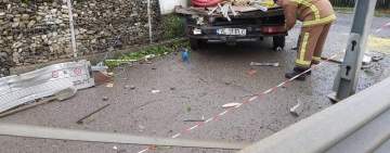 FOTO| Accident pe DN1, la Bărcănești, între un TIR și o autoutilitară!