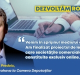 Firmele vor putea fi înființate exclusiv online, fără să fie nevoie de prezența fizică a cetățenilor la Registrul Comerțului