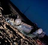 Un șofer din Prahova urmărit de polițiști a murit după ce s-a răsturnat cu mașina