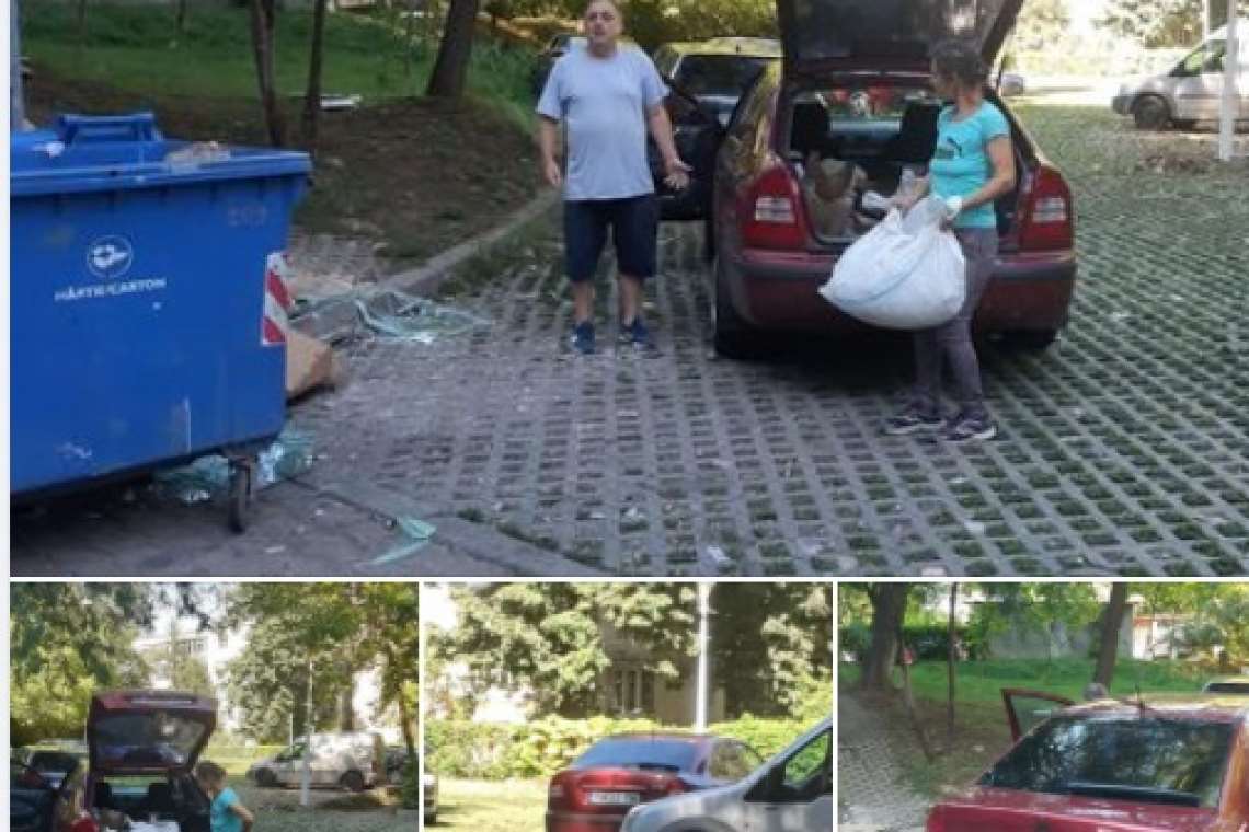 FOTO| Administrator al unor asociații de proprietari din Ploiești, prins în timp ce arunca deșeuri provenite din construcții pe domeniul public