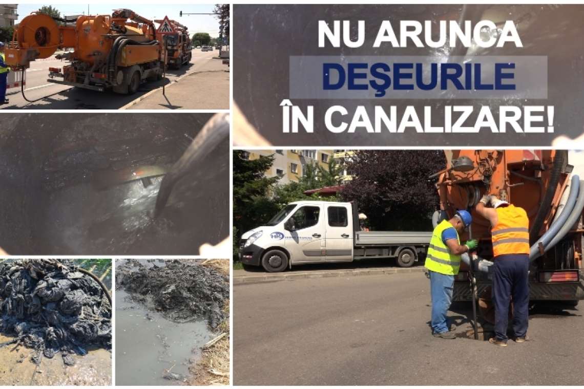 Societatea HIDRO PRAHOVA SA lansează un nou apel către abonați, pentru utilizarea corectă a rețelei de canalizare