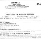 Conducerea ACS Petrolul 52: CONTRAR celor vehiculate și aruncate în spațiul public de către ”PRIETENII PETROLULUI”, clubul a semnat cu ANAF o convenție de reeșalonare a datoriilor