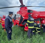 VIDEO| Accident grav pe DN1B, în zona Mizil. Victimă preluată de urgență de elicopterul SMURD