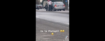 VIDEO Scandal în trafic pe  strada Ștrandului din Ploiești