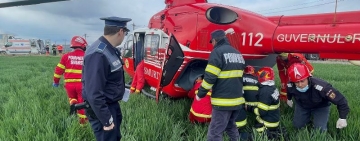 Accident feroviar la Azuga. Victima, transportată cu elicopterul SMURD la spital