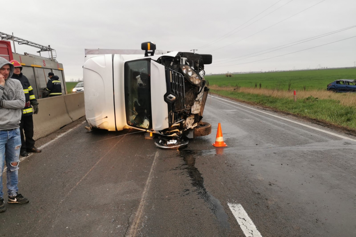 Accident pe DN1, în zona Păulești. Unul dintre șoferi era beat