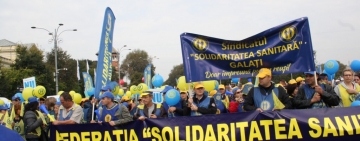 GREVĂ ÎN SĂNĂTATE| Protest al Federaţiei ”Solidaritatea Sanitară” în Bucureşti