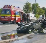 Motociclist rănit în urma unui accident rutier produs în zona Târgșoru Vechi