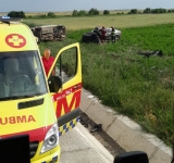 Accident grav între Mizil și Fulga. Două persoane transportate la spital