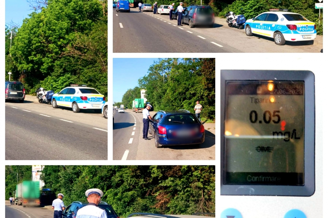 Acțiune rutieră în desfășurare în Bucov, pe Drumul Național 1B