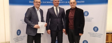 Canalizare în comuna Balta Doamnei. Primarul PSD Cristinel Matei  a semnat un contractul
