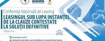 Profesioniștii dreptului vă invită la conferința națională „Leasingul sub lupa instanței”
